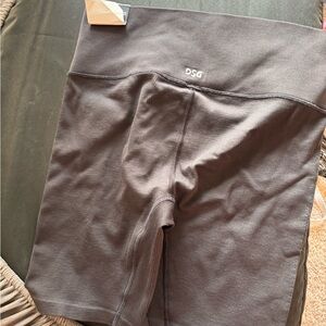DSG Ribbed High-Waist Bike Shorts in Charcoal Gray